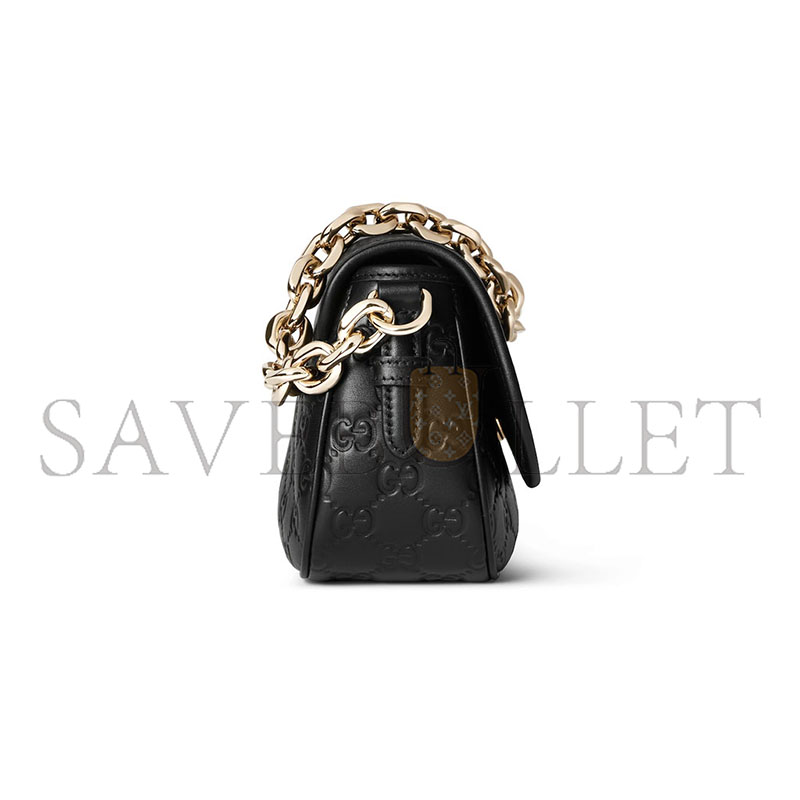 GUCCI GG EMBLEM SMALL SHOULDER BAG 847448 (20.5*13*7cm)